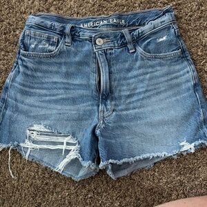 American Eagle Outfitters Distressed Blue Jean Shorts
